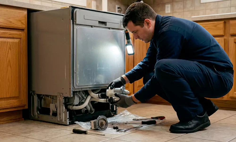 Dishwasher Pump Replacement in Newton, MA