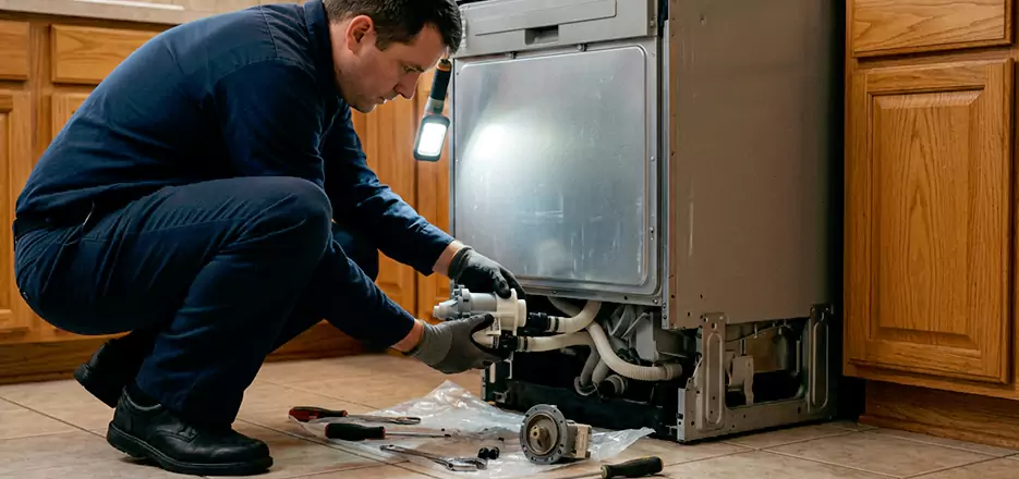 Dishwasher Drain Hose Repair in Newton