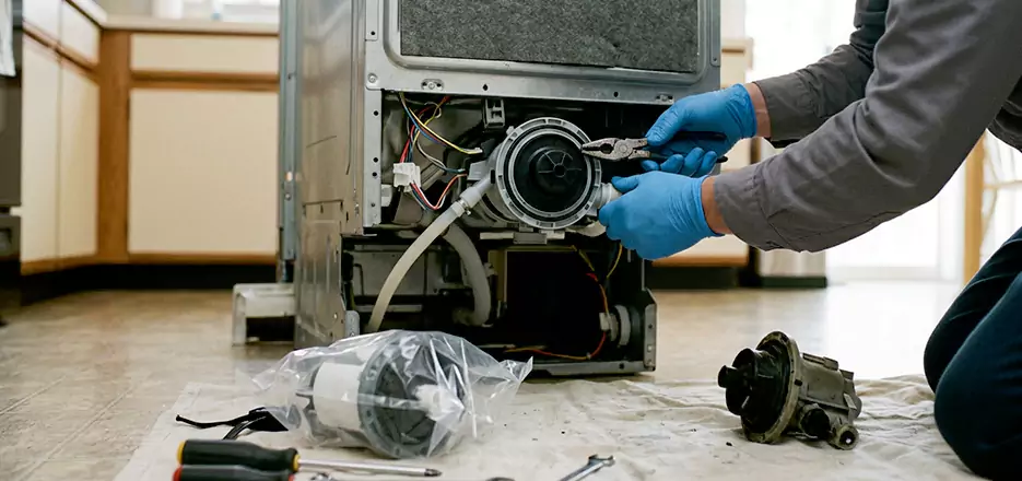 Dishwasher Motor Pump Replacement in Newton