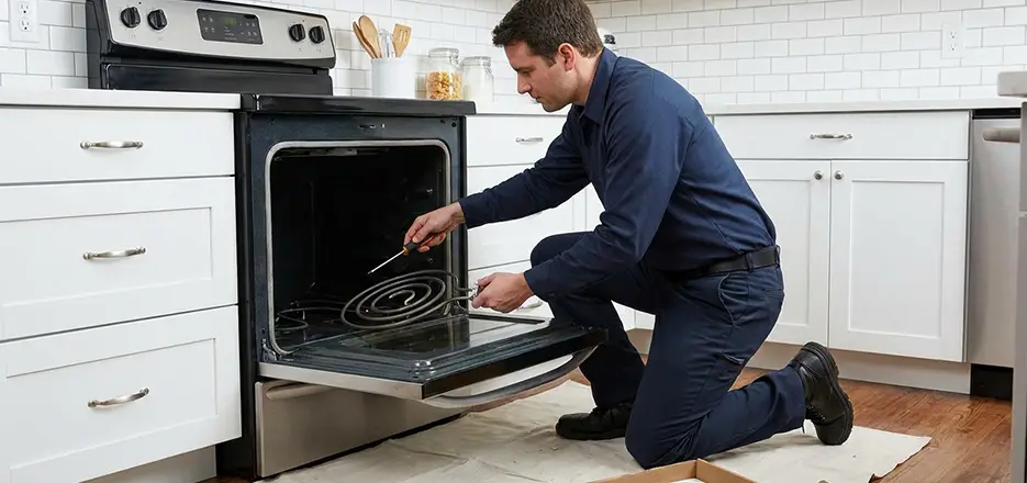 Oven Lower Heating Element Replacement in Newton